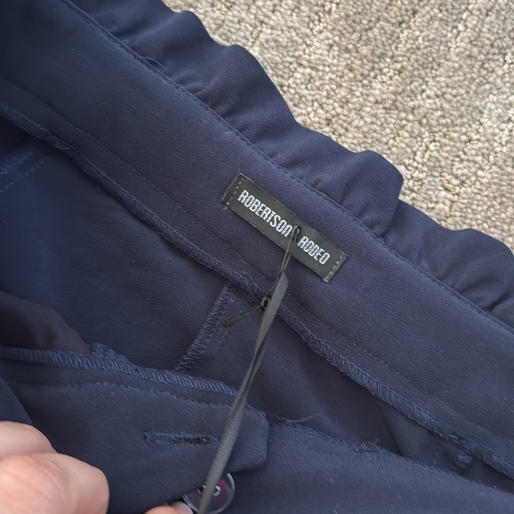 Navy Blue High Rise Trousers - Picture 5 of 8